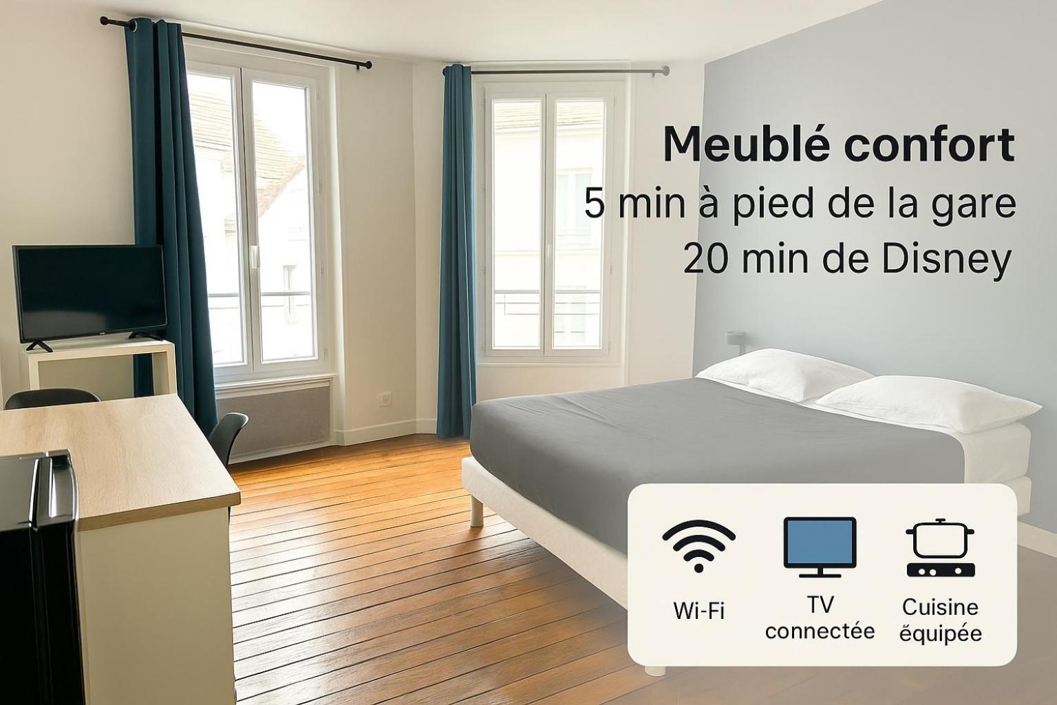 Maciet 4- Centre Meaux-gare-disney Apartment *